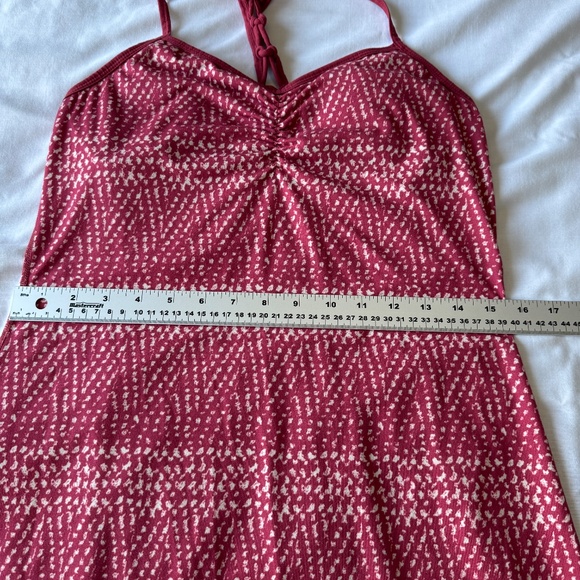 Prana Performance Spaghetti Strap Racerback Dress Reddish-Pink XS Shelf Bra - Picture 11 of 14